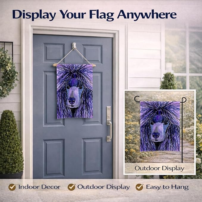 Caroline's Treasures SS8800GF Poodle Garden Flag Mailbox Flag Decorative Yard Flag Banner Outside Patio Artwork Yard Flower Beds, Garden Size, Multicolor