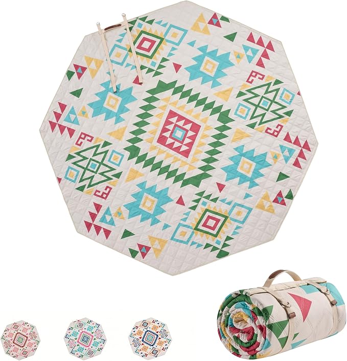 87 in * 87 in Waterproof Picnic Mat Picnic Blanket, Enlarged and Thickened Camping Mat, Larger Picnic Blanket, Suitable for Grassland, Beach, Courtyard, Outdoor Activities (Green)