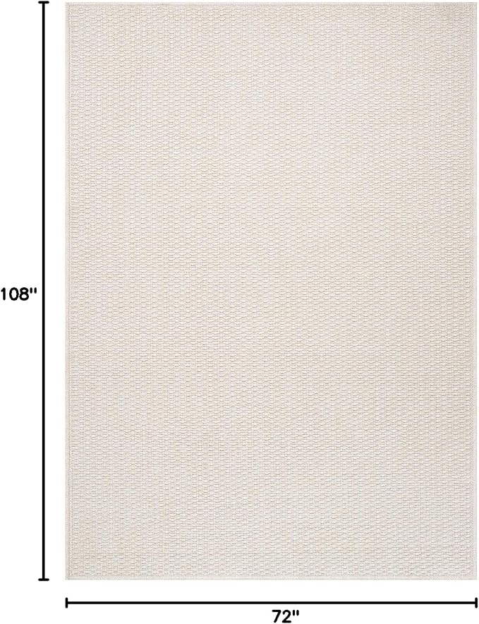 Luul Home Easy Jute Rugs 6x9 White Color Living Room Indoor Outdoor Area Rug for Farmhouse Patio and Kitchen Rug High Traffic Washable Easy to Clean Solid Boho Woven Design Outside Carpet (6 x 9)