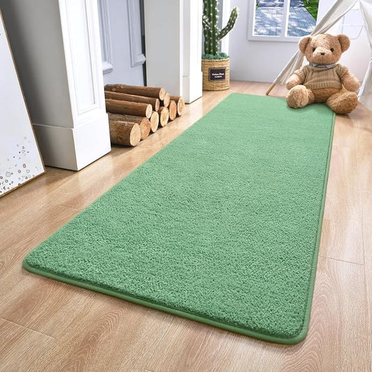 Keeko 2x6 Area Rugs for Living Room,Soft Washable Memory Foam Bedroom Rug | Indoor Throw Rug Low Pile Minimalist Non Slip Carpet for Kids Nursery Classroom Dorm Room Home Decor Sage Green