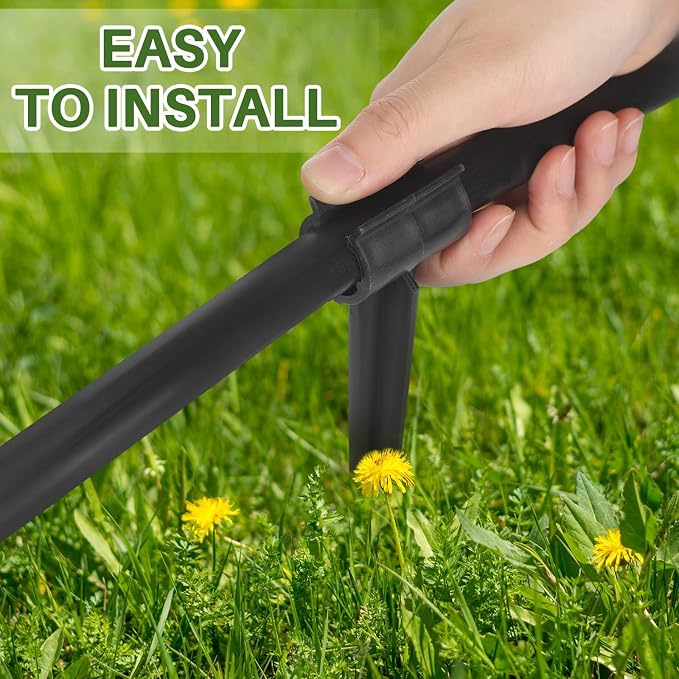 50 Pcs Irrigation Drip Support Stakes 1/2 Inch Tubing Hose Holder, Pipe Universal Drip Lines Tubing Hose for Gardening Patio Lawn Irrigation Growing
