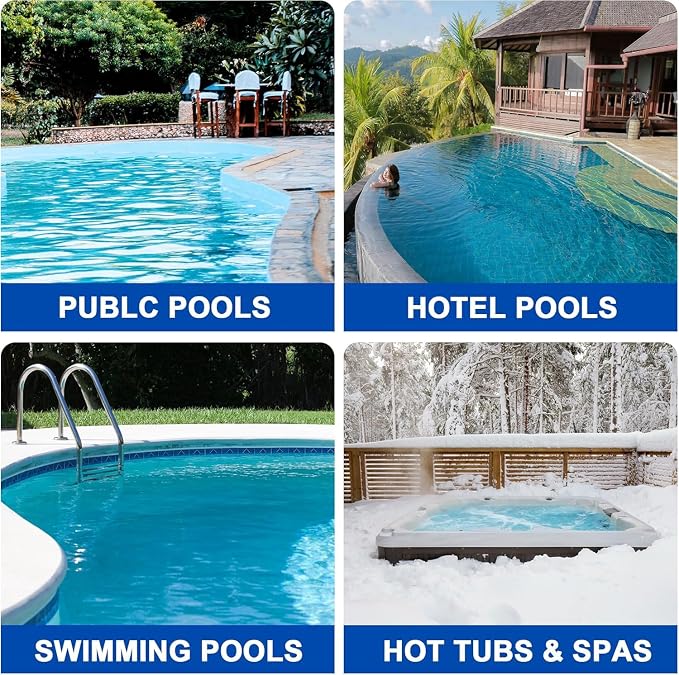 FOTING In/Above Ground Pool Pump, Self Primming Pool Pump High Flow 1.5" & 2" NPT Inlet Connectors, Dark Blue