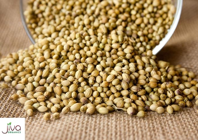 Jiva Organics Organic Coriander Seeds Whole 1.25 Pound Bulk Bag - Non-GMO
