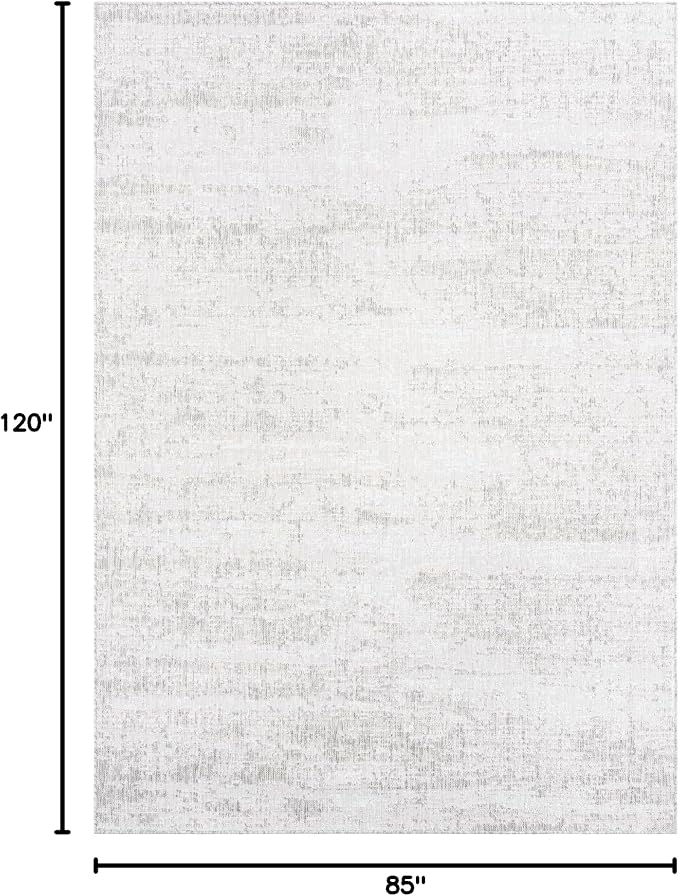 Unique Loom Outdoor Modern Collection Area Rug - Cartago (7' 1" x 10' Rectangle Gray/Ivory)