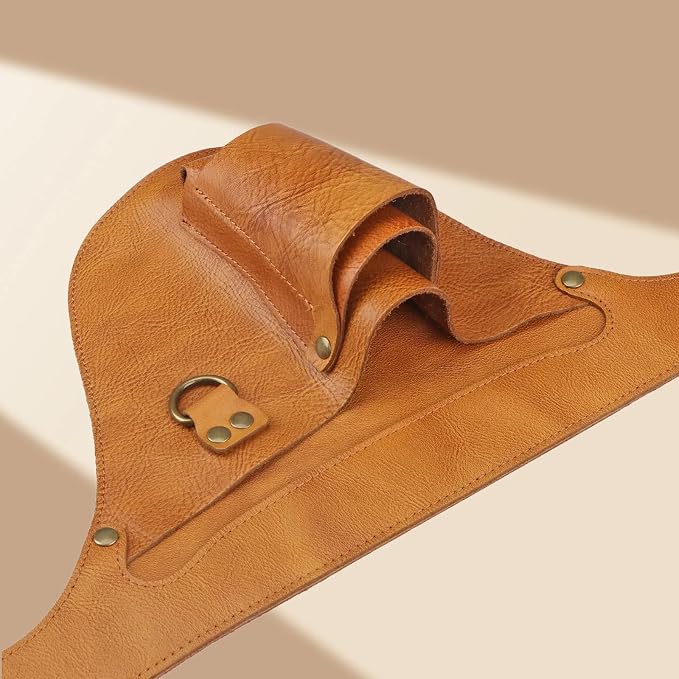 Leather Florist Tool Belt Pouch 3-Pocket Adjustable for Gardening Carpenter | Fit 34-40 Inches Waist, Lightweight, Heavy Duty, Versatile For Woodworking Outdoor Transplanting Trimming DIY, Gift for Her