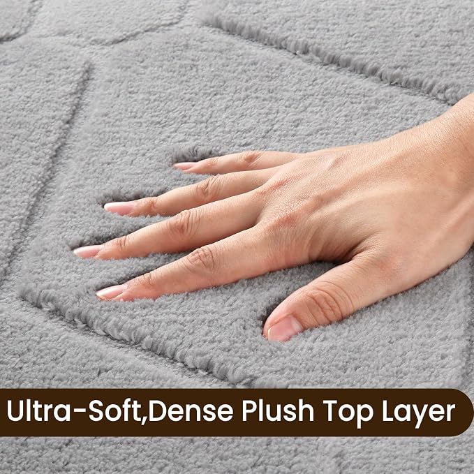 Sour Lemon 4x6 Area Rugs for Living Room, Soft Carpet Geometric Grey Rug | Washable, Alfombra Para Salas Modernas, Non Slip Big Soft Thick Fluffy Plush, Memory foam Rug for Playroom Kids Room
