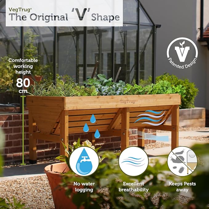 VegTrug® Raised Bed Classic Medium 1.8m, Natural
