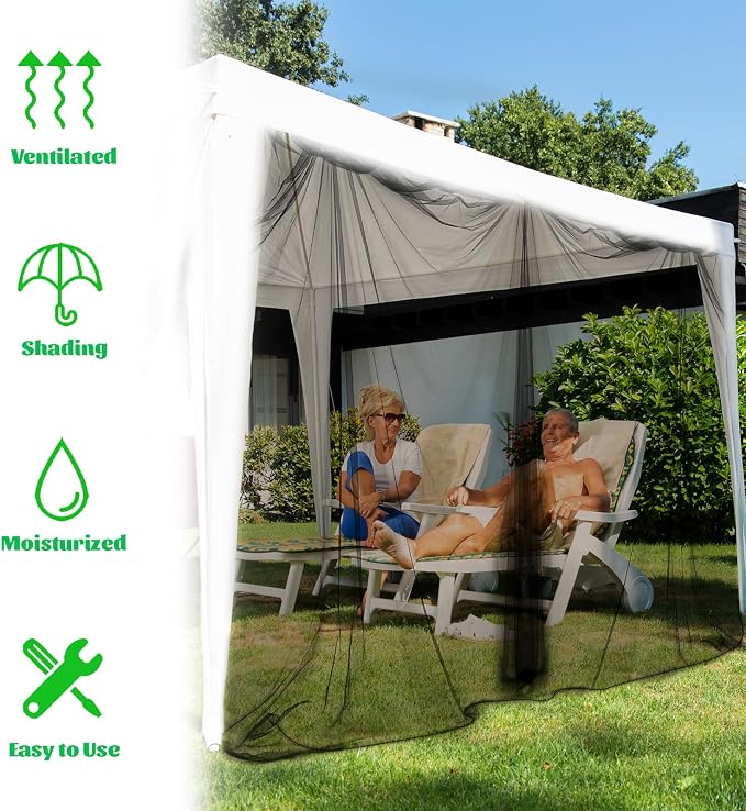 60x10Ft Mosquito Netting,Fly Insect Bird Net Garden Mesh Screen Barrier for Patio,Balcon,Porch,Gazebo,Canopy,Camping,Umbrella,Protecting Vegetables Fruits Plants(Black)