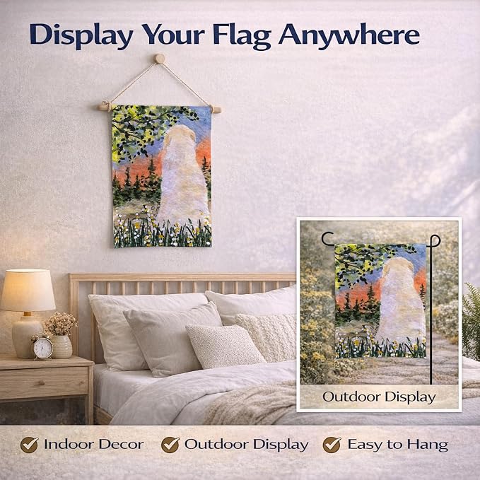 Caroline's Treasures SS8820GF Golden Retriever Garden Flag Mailbox Flag Decorative Yard Flag Banner Outside Patio Artwork Yard Flower Beds, Garden Size, Multicolor