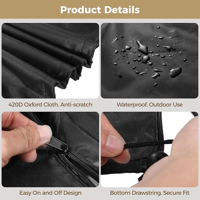 Protective Cover for Home Gym Equipment, 420D Silver Coated Oxford Cloth, 41.3 x 68.9 x 72.8 in, Waterproof Dustproof Home Exercise Equipment Set Cover with Zipper & Drawstring