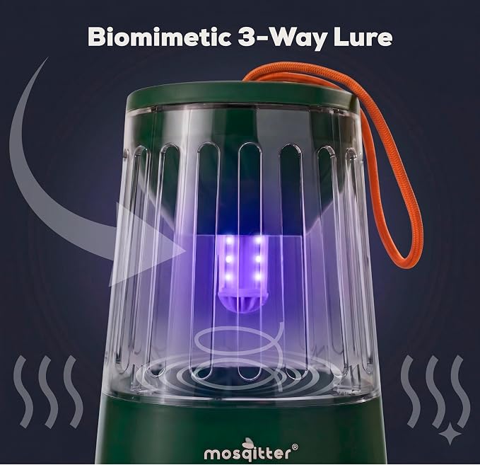 Mosquito Killer Outdoor, Indoor Flying Mosquito Trap, 1 Acre Coverage, Flying Insect Trap, Indoor Bug Catcher Plug in, Compact Mini Size