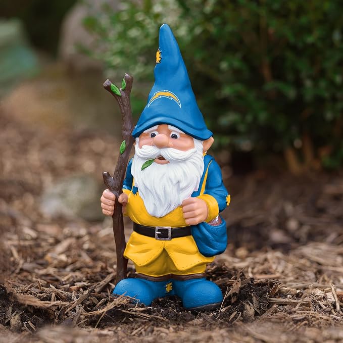FOCO NFL Team Logo Holding Stick Garden Statue Outdoor Gnome