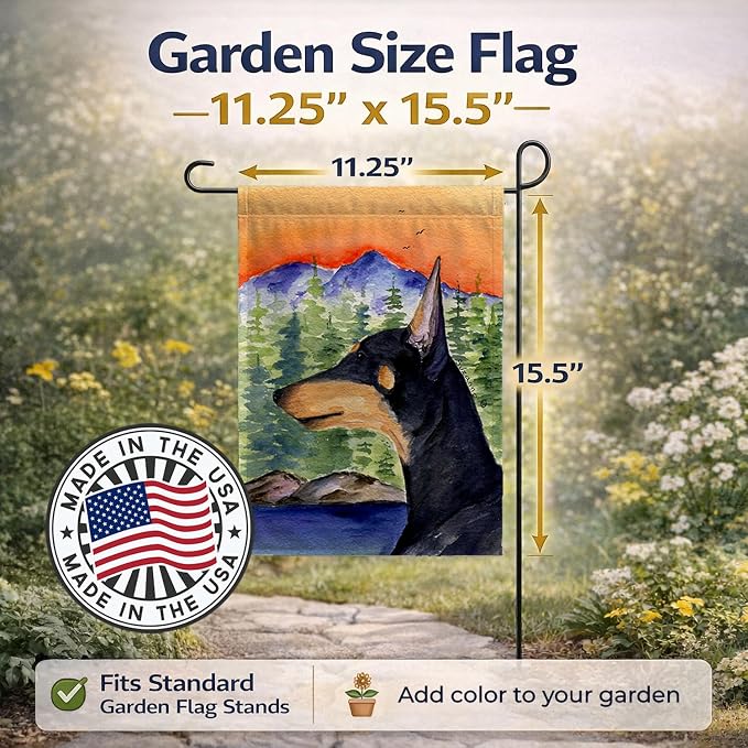 Caroline's Treasures SS8433GF Manchester Terrier Garden Flag Mailbox Flag Decorative Yard Flag Banner Outside Patio Artwork Yard Flower Beds, Garden Size, Multicolor