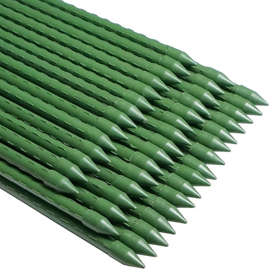 WAENLIR Garden Stakes 84 inch 7ft Sturdy Tomato Stakes, Plant Stakes for Outdoor Plants, Metal Plant Support Sticks for Gardening, Pack of 25