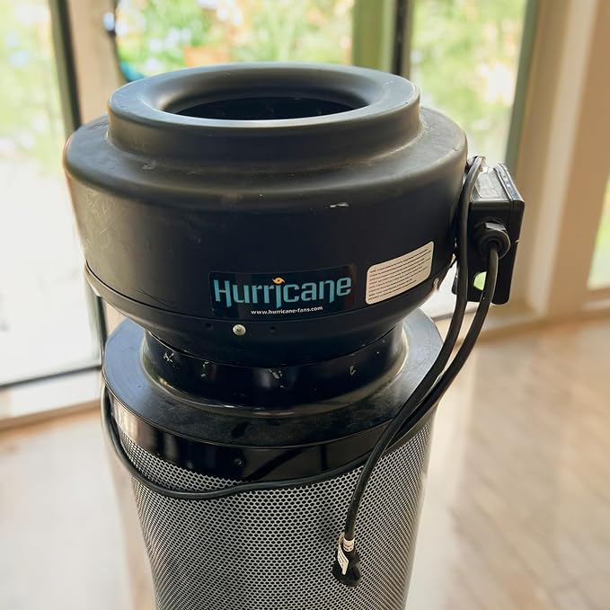 Hurricane Commercial Grade Inline Fan for Phresh & Black Ops Carbon Filters, Ideal-Air Ducting and Clamps and Titan Controls Ventilation Controllers