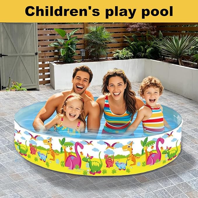 Kids Wading Pool – Hard pp Swim Tub, Portable Outdoor Play Basin | Quick Setup Lightweight Structure Foldable Storage Solution for Backyard Summer Water Fun