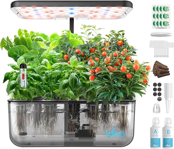 iDOO Hydroponics Growing System Kit & Growth Sponges 60 Pcs