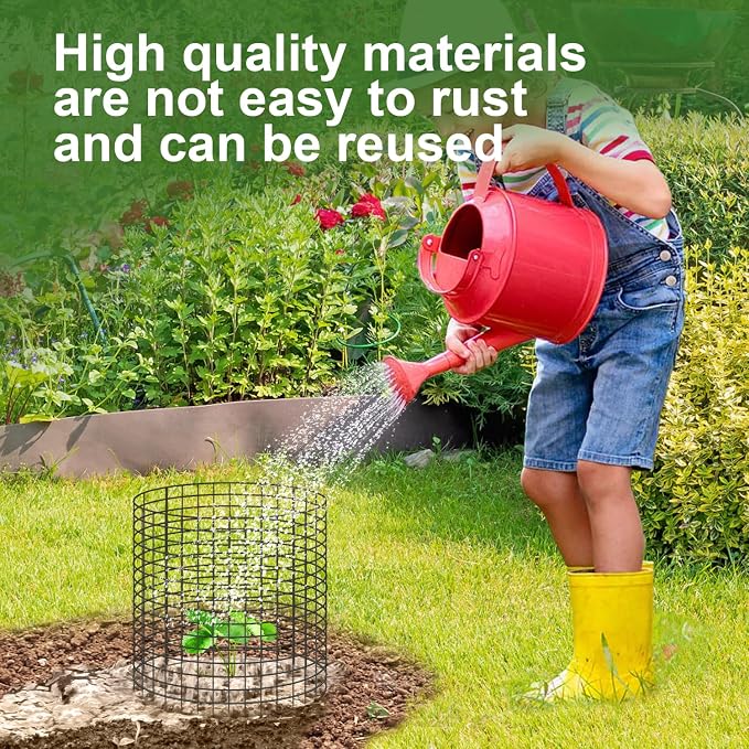 10 Pcs 11.8"x 11.8"/11.8"x 19.6" Available Chicken Wire Cloches for Plants, Plant Protector from Animal, Garden Covers Netting Iron Wire Mesh to Protect Plants Vegetables from Rabbit Squirrel Chicken