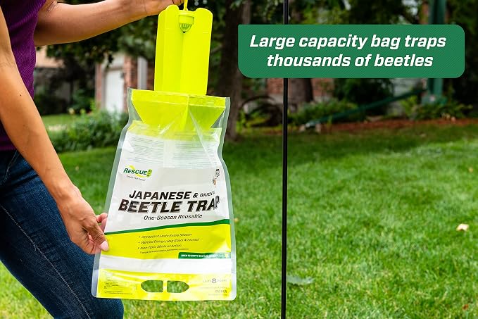 RESCUE! Japanese & Oriental Beetle Trap – One Season, Reusable - 3 Traps