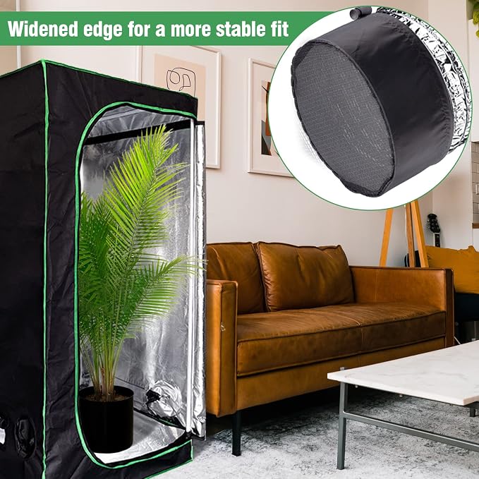 Biggun 2 Pcs Grow Tents Vent Cover, Easy to Install | 8" Dustproof Duct Filter Vent Covers with Elastic Band and Fixed Buckle, for Plant Grow Tent Accessories