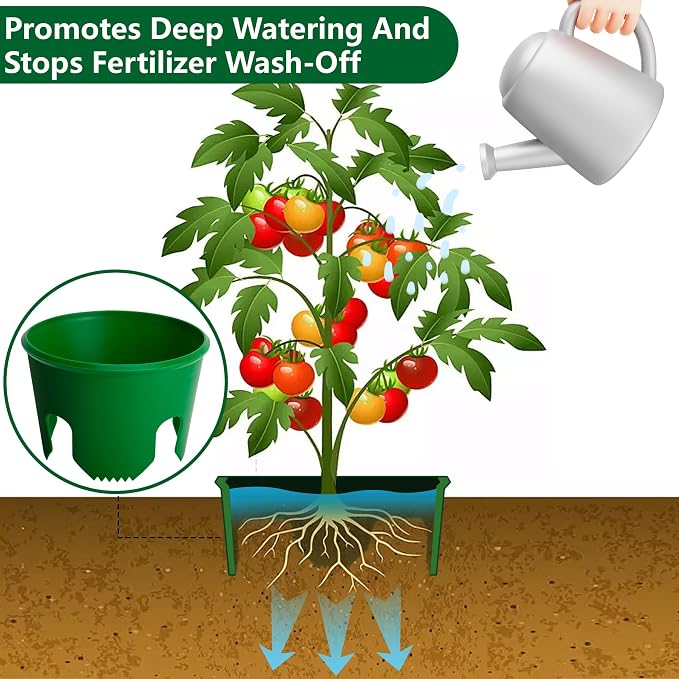 EBaokuup 6 Pcs 7 Inch Planting Grow Rings-Planting Protective Round Edging to Separate Rock and Pest-Planting Rings for Vegetables, Herbs and Flowers