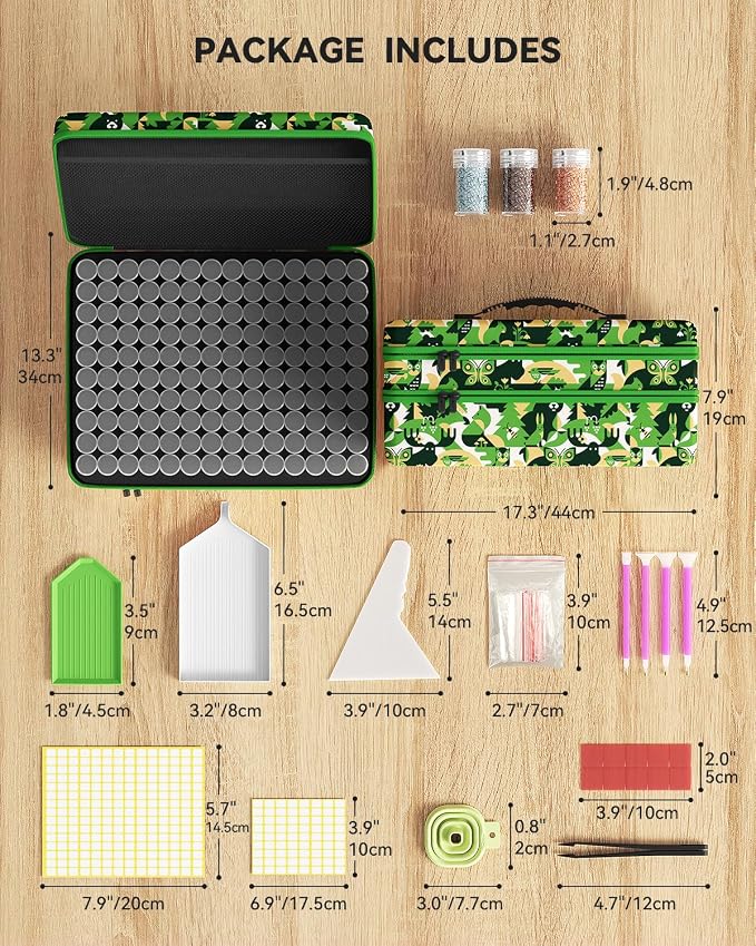 ARTDOT 420 Slots Storage Container for Diamond Painting Kits for Adults,Portable Diamond Painting Storage Box with Accessories and Tools