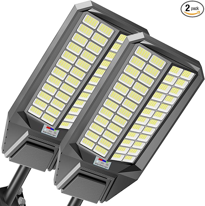 loyoele Utral-Large Solar Street Light, Flood Lights Outdoor, Waterproof Motion Sensor LED Lights, Dusk to Dawn with Remote, Solar-Powered Parking Lot Light, Commercial Area Lighting