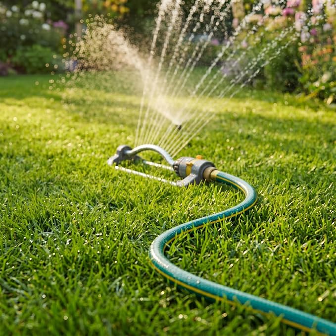 Solution4Patio Long Leader Green Garden Hose 3/4 in. x 100 ft. -Kink Free, Leakproof, Brass/Aluminum Male/Female Fittings -Heavy Duty Durable Flexible Lightweight Water Pipe for Household & Commercial