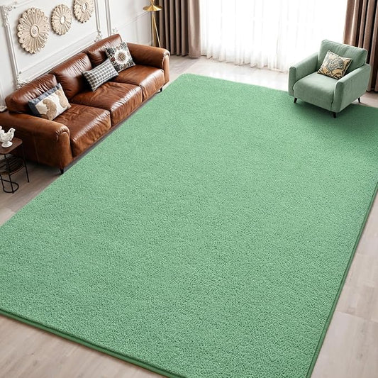 Keeko 4x6 Area Rugs for Living Room,Soft Washable Memory Foam Bedroom Rug | Indoor Throw Rug Low Pile Minimalist Non Slip Carpet for Kids Nursery Classroom Dorm Room Home Decor Sage Green