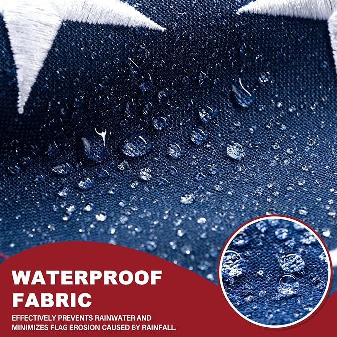American Flag 3x5 ft for Outside, Tearproof Super Tough Series, Heavy Duty Spun Polyester, All Weather US Flag High Wind with Embroidered Stars, Brass Grommets, Ultra Durable USA Flags for Outdoor