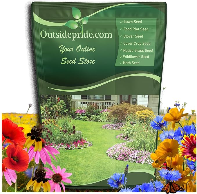 Outsidepride Texas & Oklahoma Wildflower Seed Mix - 5 lbs. Drought-Tolerant, Blend of Annual & Perennial Flower Seeds for Vibrant, Pollinator-Friendly Gardens, Thrives in Full Sun & Well-Drained Soil