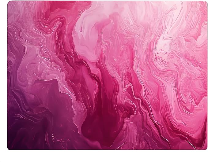 Pink White Marble Kitchen Glass Cutting Board Ocean Decorative Gift Marbled Granite Stone Rock Gift For Her Mom Wife (Pink 3)