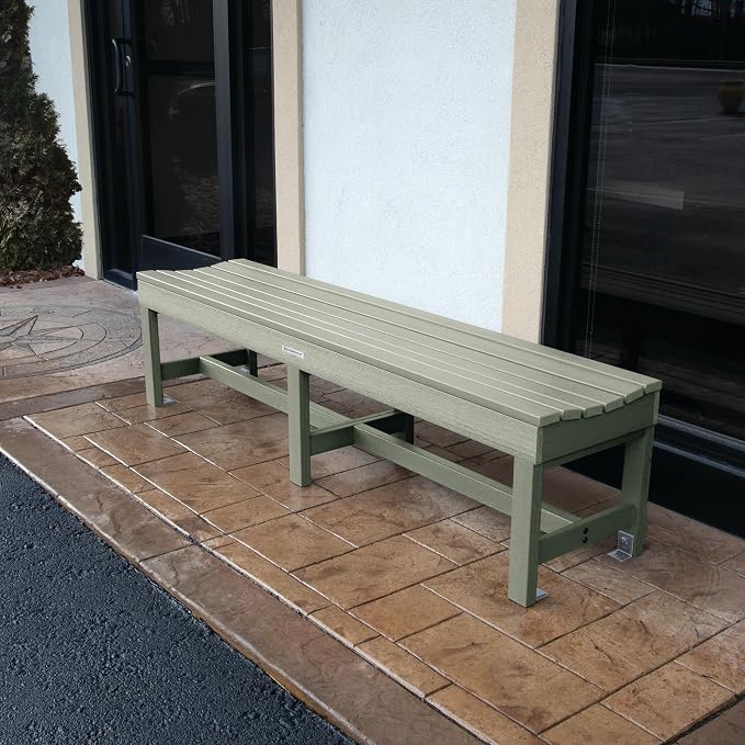 Sequoia Professional Commercial Grade Weldon Backless Picnic Bench, 6ft, Eucalyptus
