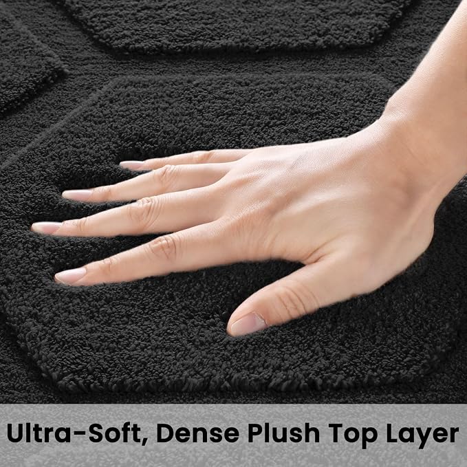 Sour Lemon Area Rugs 9x12 Living Room Bedroom, Large Carpet Black Rug | Big, Geometric Alfombra Para Salas Modernas, Washable, Non Slip Soft Thick Fluffy Plush, Memory foam Rug for Kids Playroom