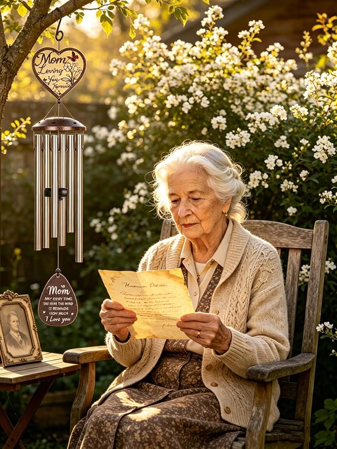 YHmall Wind Chimes for Outside, Sympathy Gifts for Loss of Loved One, 36'' Memorial Wind Chimes for Loss of Mom, Bereavement Gift for Loss of Mother, Large Windchimes Outdoors for Home Garden Decor