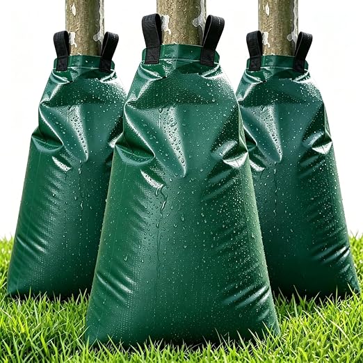 Tree Watering Bags Slow Release:20 Gallon - Reusable & Premium PVC Water Bags - Slow Watering 6-8 Hours for Newly Planted or Established Trees in Hot Weather (3 Pack)