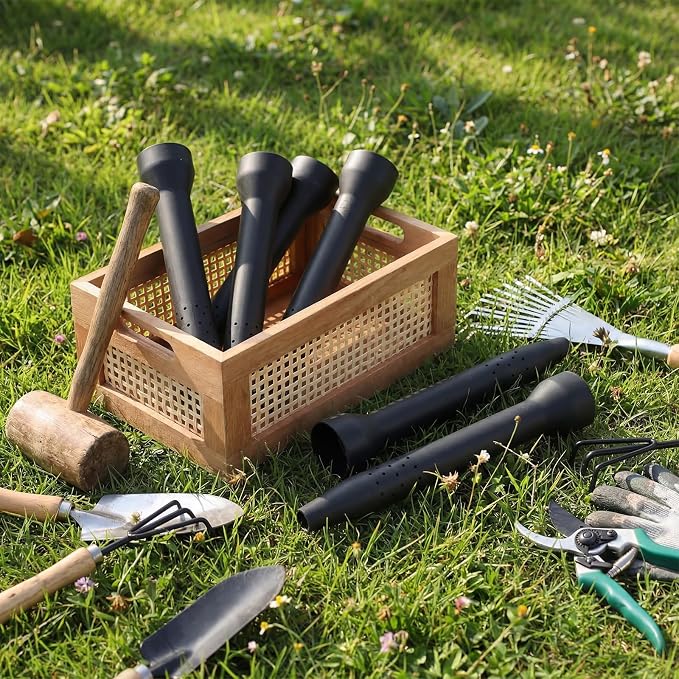 12 Pack Garden Watering Stake 12 Inch Large Uv-Protected ABS Plastic Deep Root Irrigation Spike for Trees, Flowers, Fruits, Vegetables, Potted Plants
