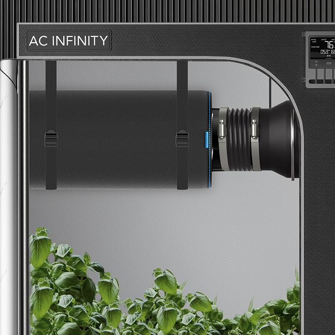 AC Infinity Air Carbon Filter 6 " with Premium Australian Virgin Charcoal. | For Inline Duct Fan, Odor Control, Hydroponics, Grow Rooms