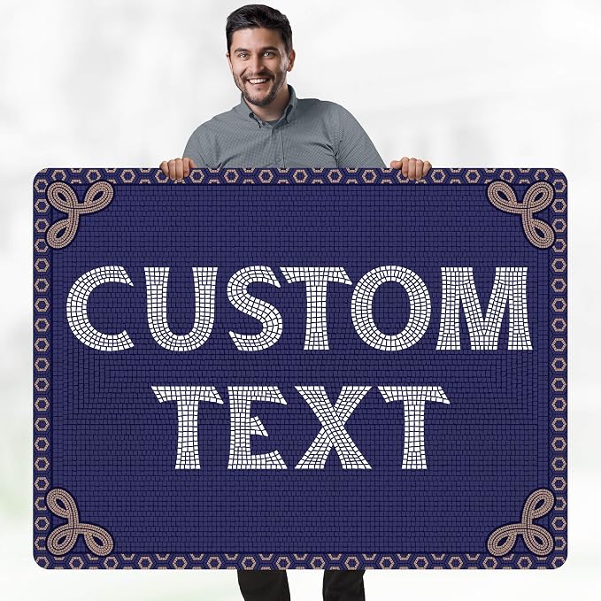 Custom Sign, Custom Street Sign, 11 Font Colors, 13 Font Styles, 4 Hole Options, 22 Sizes, 36x48 Inches, Rust Free DiBound, Fade Resistant, Made in USA by My Sign Center (Fauxsaic 1)