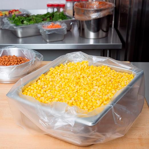 APQ Pack of 1000 Steam Table Pan Liners with Twist Tie 15 x 12. Disposable Polyethylene Pan Liners 15x12. Poly Bun Pan Covers for Caterers, Cafeterias, Restaurants.