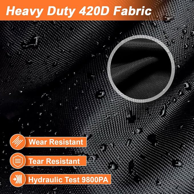 EVRBUL Pool Cleaner Caddy Cover, 26" L x 22" W x 42" H Heavy Duty 420D Waterproof Robotic Pool Caddy Cover with Air Vent, Reflective Strip, Windproof Drawstring