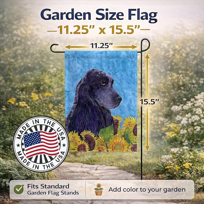 Caroline's Treasures SS4240GF Cocker Spaniel in Summer Flowers Garden Flag Mailbox Flag Decorative Yard Flag Banner Outside Patio Artwork Yard Flower Beds, Garden Size, Multicolor