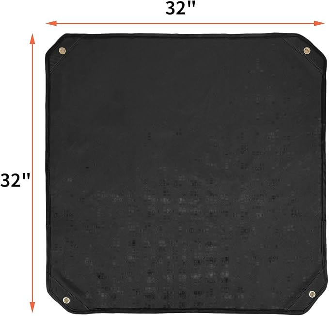Qualward Air Conditioner Covers for Outside Units, AC Cover for Outdoor Central Unit Top Heavy Duty Water-Resistant Fits Up to 32 x 32 Inch, Black