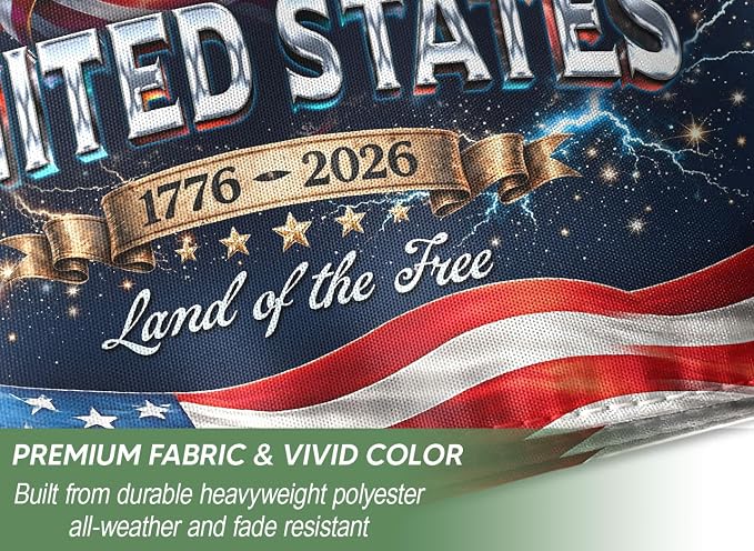 250th Anniversary Patriotic Design, 1776-2026 Commemorative, 250 Anniversary Usa Flag, Garden Flags For Outside, Front And Back Print 1 (30x40 Inch)