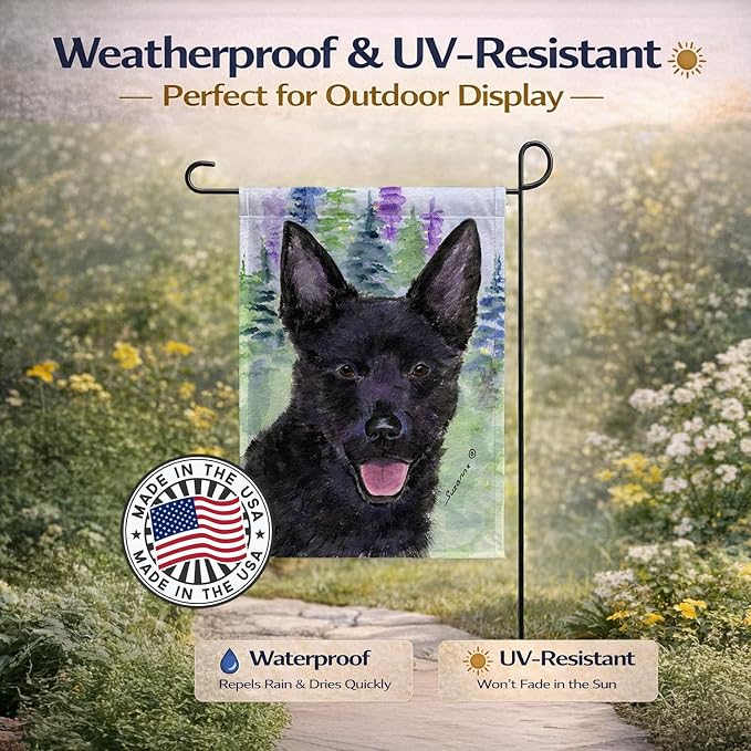 Caroline's Treasures SS8013GF Australian Kelpie Garden Flag Mailbox Flag Decorative Yard Flag Banner Outside Patio Artwork Yard Flower Beds, Garden Size, Multicolor