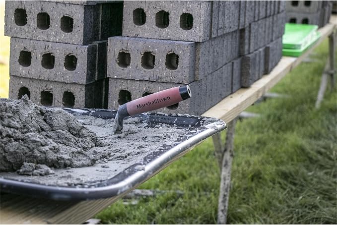 MARSHALLTOWN London Brick Trowel, 13 x 5-3/8 Inch, DuraSoft Handle, Forged High Carbon Steel, Assembled in USA, Blockwork and Stonework, Masonry Trowel, Mason Tools, 33 13FG