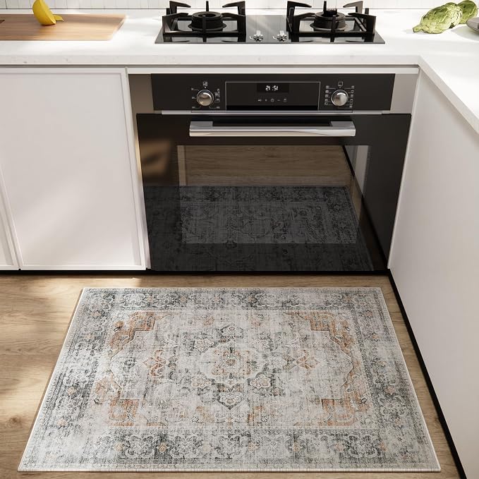 2x3 Small Area Rugs for Entryway: Washable Rug Non Slip Door Mat Indoor Entrance Soft Low Pile Throw Rugs for Inside Front Door Floor Entry Bedroom Bedside Kitchen Nursery Dorm Home Office