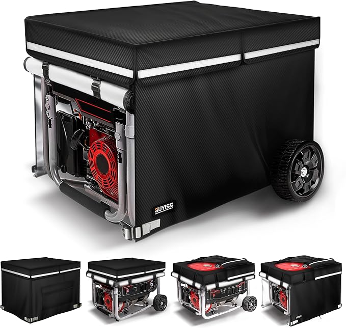 Generator Cover. 32x24x24 Inch Generator Covers While Running, Top Can Be Opened for Refueling. All-weather Generator Protective Cover.Black