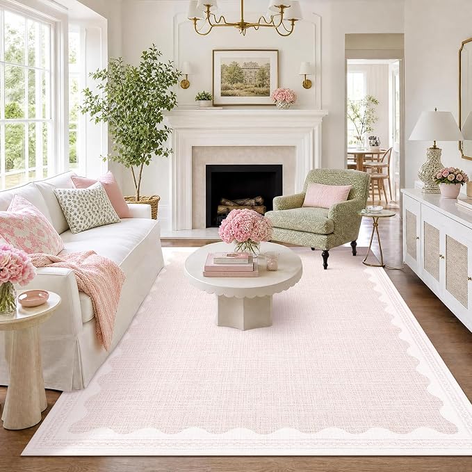GarveeHome Scalloped Rug