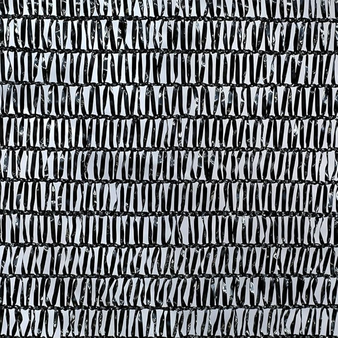 Agfabric 12 X 20ft 50% Shade Cloth Sun Shade Fabric Sunblock Shade Cloth Cover with Clips for Plants, Black